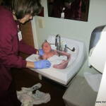 Nolan's first bath! Nolan's first bath!
