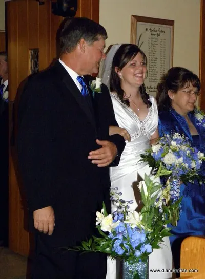 Bride's entrance with parents