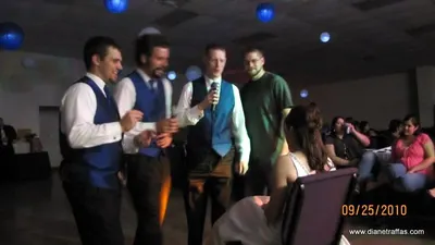 Groomsmen serenade Diane