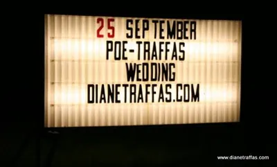 Sign outside the reception