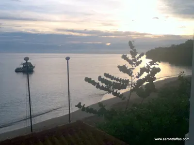 Jamaican sunrise, looking northeast from balcony