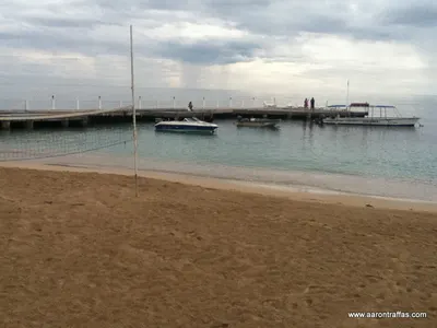 View of pier from SCUBA desk