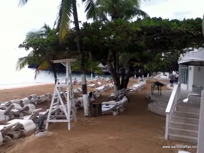 View of main beach from SCUBA desk