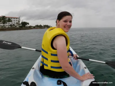 Diane on the kayak