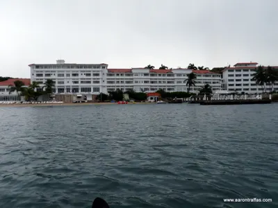 View of hotel from the water