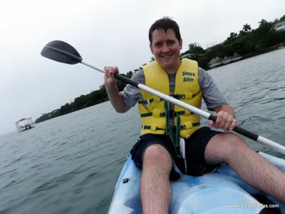 Aaron on the kayak