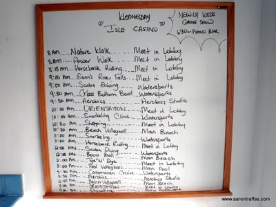 Wednesday's activity board