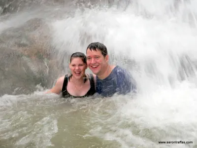 Aaron and Diane in Dunn's River Falls