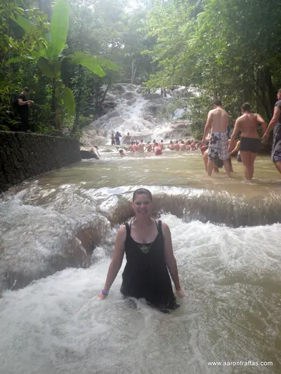Diane in Dunn's River Falls