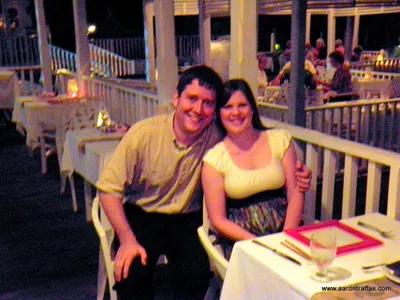Aaron and Diane at the Bayside restaurant