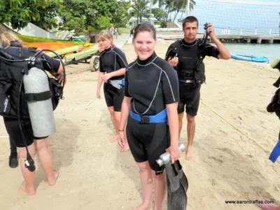 Diane and the "Baby Seals" dive class