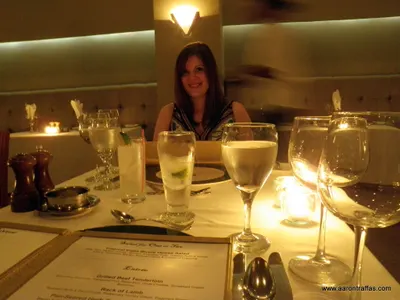 Diane Traffas a the Eight Rivers restaurant