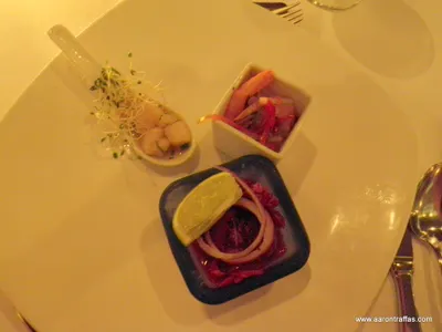The ceviche sampler at Eight Rivers restaurant